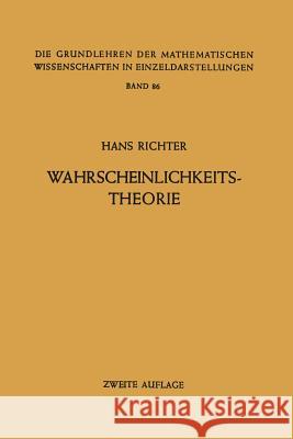 Wahrscheinlichkeitstheorie Hans Richter 9783662008461