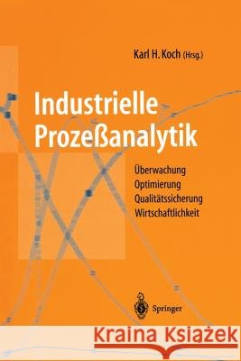 Industrielle Prozeßanalytik Karl H. Koch 9783662010846
