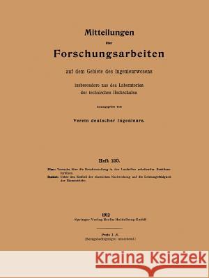 Mitteilungen Über Forschungsarbeiten Auf Dem Gebiete Des Ingenieurwesens Pfarr, Adolf 9783662016886 Springer