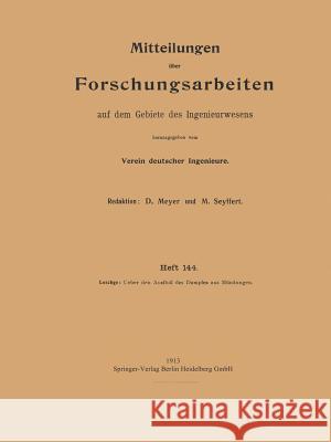 Ueber Den Ausfluß Des Dampfes Aus Mündungen Loschge, August 9783662017166 Springer