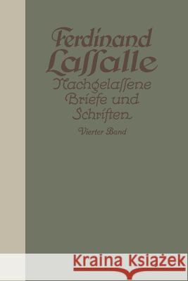 Lassalles Briefwechsel Mit Gräfin Sophie Von Hatƶfeldt Lassalle, Ferdinand 9783662017791 Springer