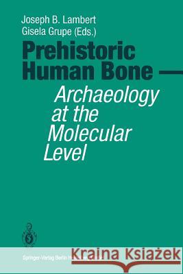Prehistoric Human Bone: Archaeology at the Molecular Level Lambert, Joseph B. 9783662028964 Springer