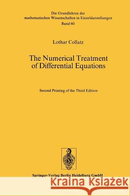 The Numerical Treatment of Differential Equations  9783662054567 Springer