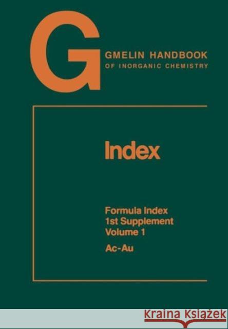 Index: 1st Supplement Volume 1 Warncke, Rudolf 9783662055830 Springer