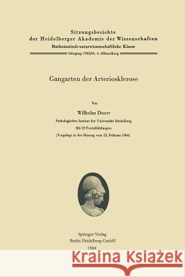 Gangarten Der Arteriosklerose Wilhelm Doerr 9783662118153 Springer