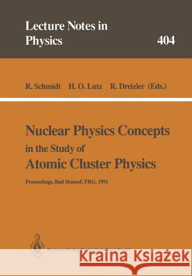 Nuclear Physics Concepts in the Study of Atomic Cluster Physics: Proceedings of the 88th WE-Heraeus-Seminar Held at Bad Honnef, FRG, 26–29 November 1991 Rüdiger Schmidt, Hans O. Lutz, Reiner Dreizler 9783662139127