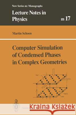 Computer Simulation of Condensed Phases in Complex Geometries Martin Schoen 9783662139240 Springer