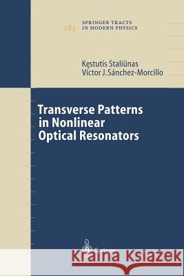 Transverse Patterns in Nonlinear Optical Resonators Kestutis Staliunas V. J. Sanchez-Morcillo 9783662146200 Springer