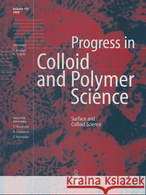 Surface and Colloid Science V. Razumas B. Lindman T. Nylander 9783662146934