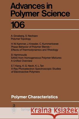 Polymer Characteristics A. Grosberg B. Hammouda H. -W Kammer 9783662149430