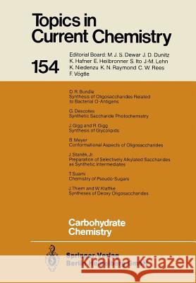 Carbohydrate Chemistry Joachim Jr. Thiem 9783662150535