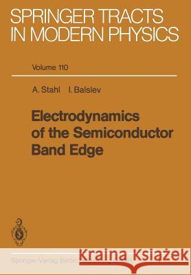 Electrodynamics of the Semiconductor Band Edge Arne Stahl Ivar Balslev 9783662151709 Springer