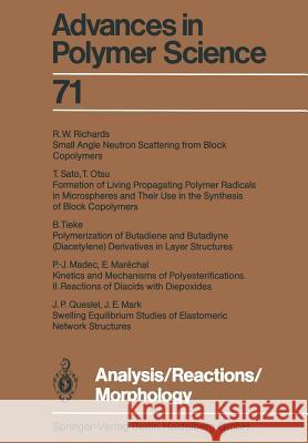 Analysis/Reactions/Morphology P. -J Madec E. Marechal J. -E Mark 9783662152171 Springer