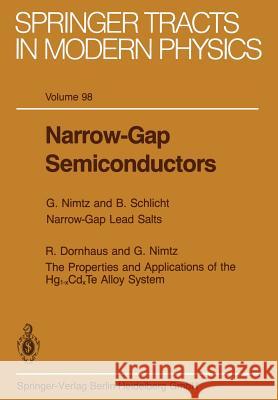 Narrow-Gap Semiconductors B. Schlicht 9783662152690 Springer