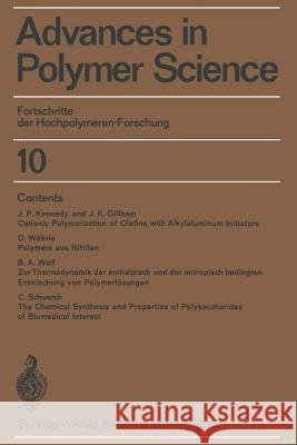 Fortschritte Der Hochpolymeren-Forschung Cantow, H. -J 9783662155820 Springer