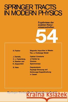 Springer Tracts in Modern Physics: Ergebnisse Der Exakten Naturwissenschaften Höhler, G. 9783662155882 Springer