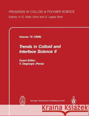 Trends in Colloid and Interface Science II V. Degiorgio 9783662159293