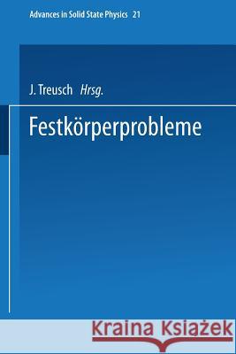 Festkörperprobleme J. Treusch 9783662160886 Springer