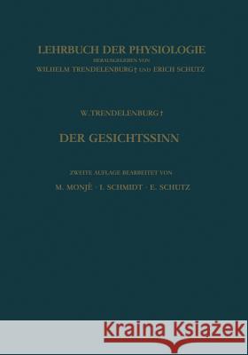 Der Gesichtssinn Grundzüge Der Physiologischen Optik Monje, Manfred 9783662220863 Springer