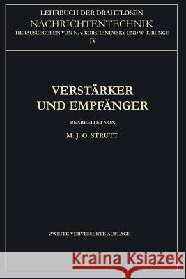 Verstärker Und Empfänger Strutt, Maximilian Julius Otto 9783662228210 Springer