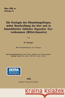 Die Geologie Des Sibumungebirges, Nebst Beschreibung Der Hier Und in Benachbarten Gebieten Liegenden Erzvorkommen (Mittel-Sumatra) Osberger, Rudolf 9783662241318 Springer