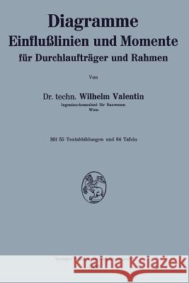 Diagramme Einflußlinien Und Momente Für Durchlaufträger Und Rahmen Valentin, Wilhelm 9783662242667