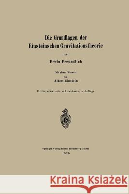 Die Grundlagen Der Einsteinschen Gravitationstheorie  9783662275276 Springer