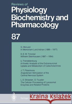 Reviews of Physiology, Biochemistry and Pharmacology R. H. Adrian, E. Helmreich, H. Holzer, R. Jung, O. Krayer, R. J. Linden, F. Lynen, P. A. Miescher, J. Piiper, H. Rasmuss 9783662310571 Springer-Verlag Berlin and Heidelberg GmbH & 