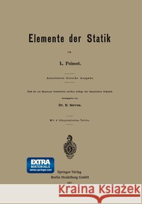Elemente Der Statik Poinsot, Louis 9783662322086 Springer