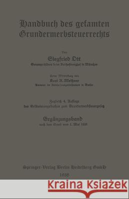 Handbuch Des Gesamten Grunderwerbsteuerrechts Ott, Siegfried 9783662333587 Springer
