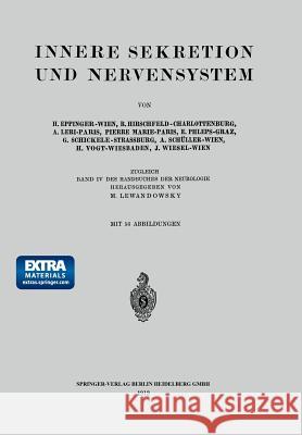 Innere Sekretion Und Nervensystem Eppinger, Hans 9783662342725 Springer