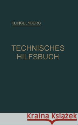 Klingelnberg Technisches Hilfsbuch Ernst Preger Rudolf Reindl 9783662372081