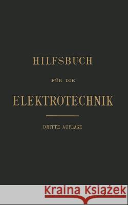 Hilfsbuch Für Die Elektrotechnik Grawinkel, Karl 9783662390290 Springer