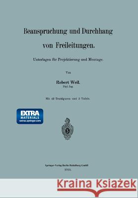Beanspruchung Und Durchhang Von Freileitungen: Unterlagen Für Projektierung Und Montage Weil, Robert 9783662392423