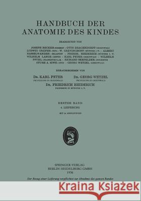 Handbuch Der Anatomie Des Kindes: Erster Band Becker, Joseph 9783662404935 Springer