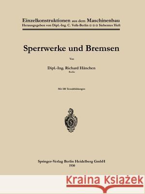 Sperrwerke Und Bremsen Richard Hanchen 9783662405734