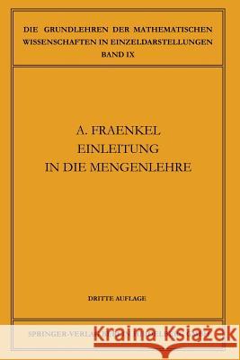 Einleitung in Die Mengenlehre Fraenkel, Abraham Adolf 9783662419717