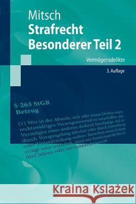 Strafrecht, Besonderer Teil 2: Vermögensdelikte Mitsch, Wolfgang 9783662449332 Springer