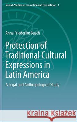 Protection of Traditional Cultural Expressions in Latin America: A Legal and Anthropological Study Busch, Anna Friederike 9783662467695