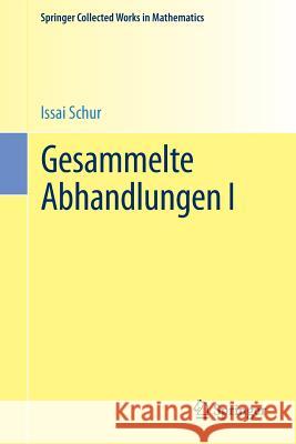 Gesammelte Abhandlungen I Issai Schur Alfred Brauer Hans Rohrbach 9783662487532 Springer