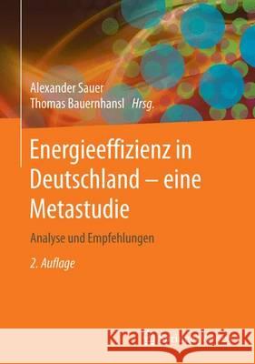 Energieeffizienz in Deutschland - Eine Metastudie: Analyse Und Empfehlungen Sauer, Alexander 9783662488829