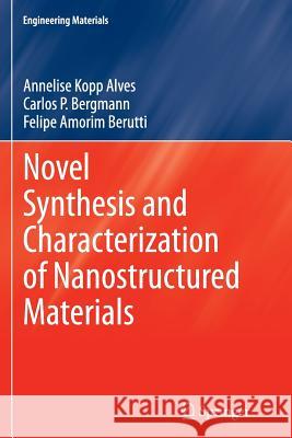 Novel Synthesis and Characterization of Nanostructured Materials Annelise Alves Carlos P. Bergmann Felipe Amorim Berutti 9783662507803 Springer