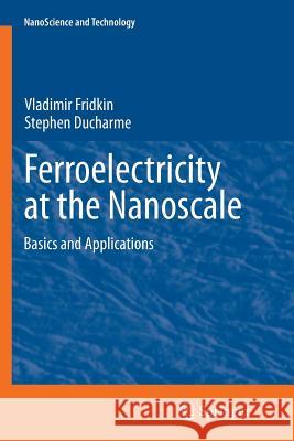 Ferroelectricity at the Nanoscale: Basics and Applications Fridkin, Vladimir 9783662509760 Springer