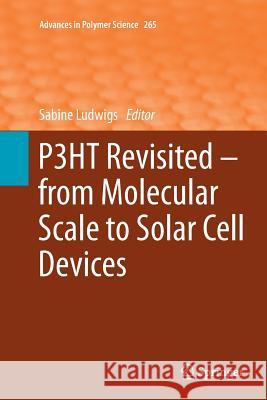 P3ht Revisited - From Molecular Scale to Solar Cell Devices Ludwigs, Sabine 9783662511053 Springer