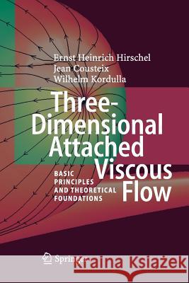 Three-Dimensional Attached Viscous Flow: Basic Principles and Theoretical Foundations Hirschel, Ernst Heinrich 9783662517482