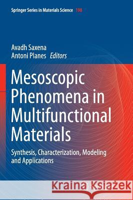 Mesoscopic Phenomena in Multifunctional Materials: Synthesis, Characterization, Modeling and Applications Saxena, Avadh 9783662522899