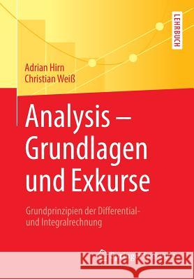 Analysis - Grundlagen Und Exkurse: Grundprinzipien Der Differential- Und Integralrechnung Hirn, Adrian 9783662555378 Springer Spektrum