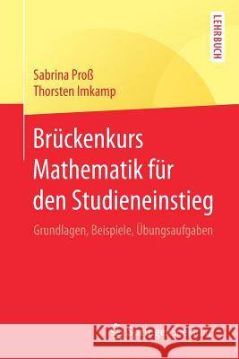 Brückenkurs Mathematik Für Den Studieneinstieg: Grundlagen, Beispiele, Übungsaufgaben Proß, Sabrina 9783662567227 Springer Spektrum