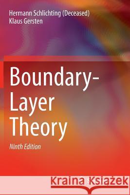 Boundary-Layer Theory Hermann Schlichtin Klaus Gersten 9783662570951