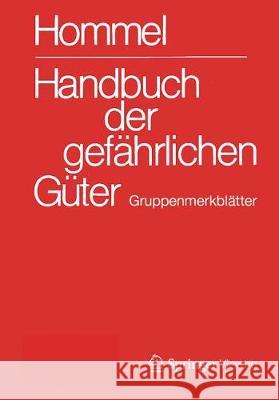 Handbuch Der Gefährlichen Güter. Gruppenmerkblätter Holzhäuser, Jörg 9783662581261 Springer Vieweg